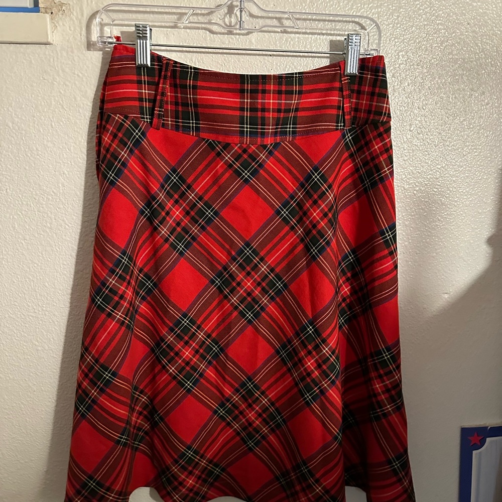H&M Plaid Midi Skirt